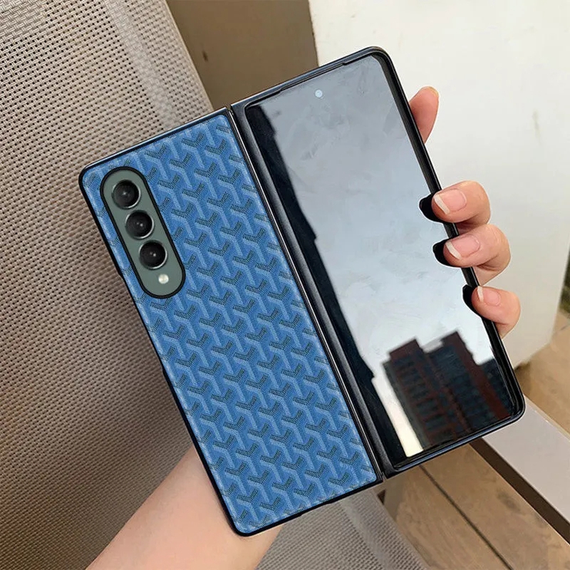 GOYARD ブランド 高品質 GALAXY Z Fold3/Flip3折り畳み式カバー 上質レザー 耐衝撃