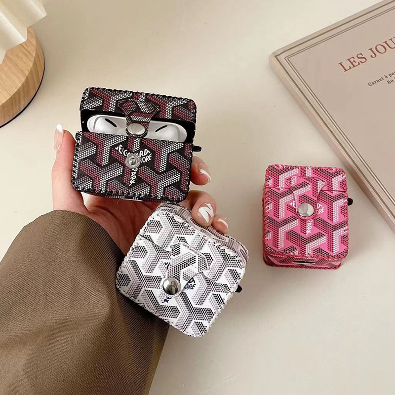 Goyard ゴヤールairpods proカバー 軽量 紛失防止AirPods 3ブランドケース 携帯便利 ファッションかわいいエアーポッズ3/2/1カバー個性