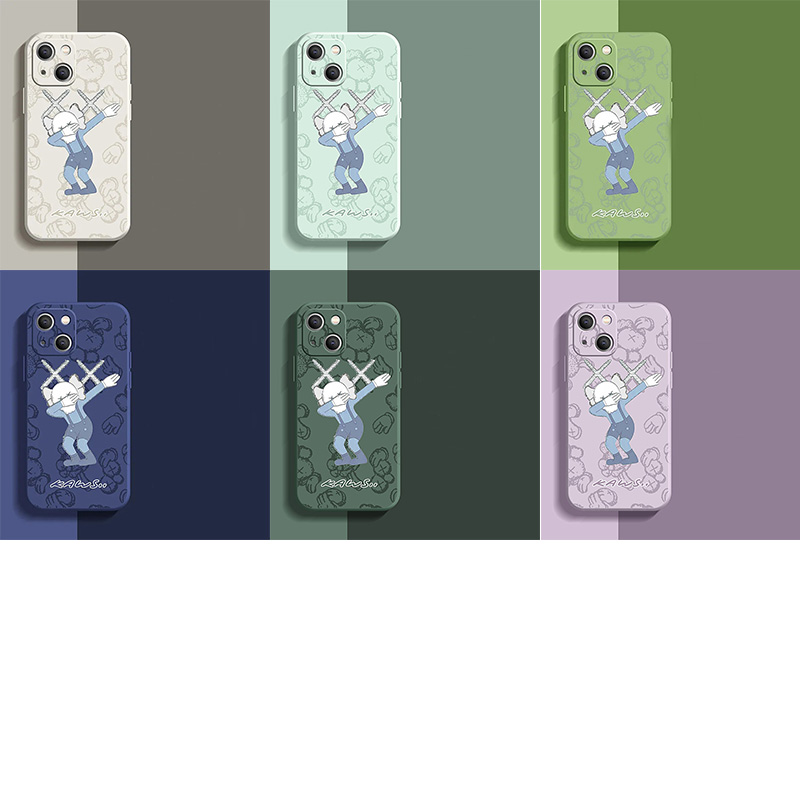 ブランドKAWS アイフォン13/13miniシリコンカバー耐衝撃