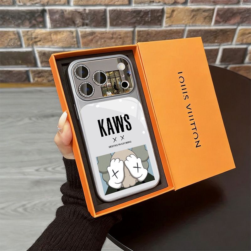 Kaws アップル16+ 16 pro max 16e 14 15 17 proケース