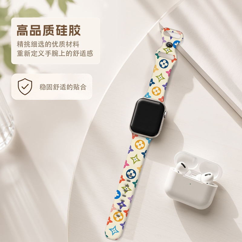 ルイヴィトン apple watch se3 ultra 3 10 9 49mmシリコンバンド 