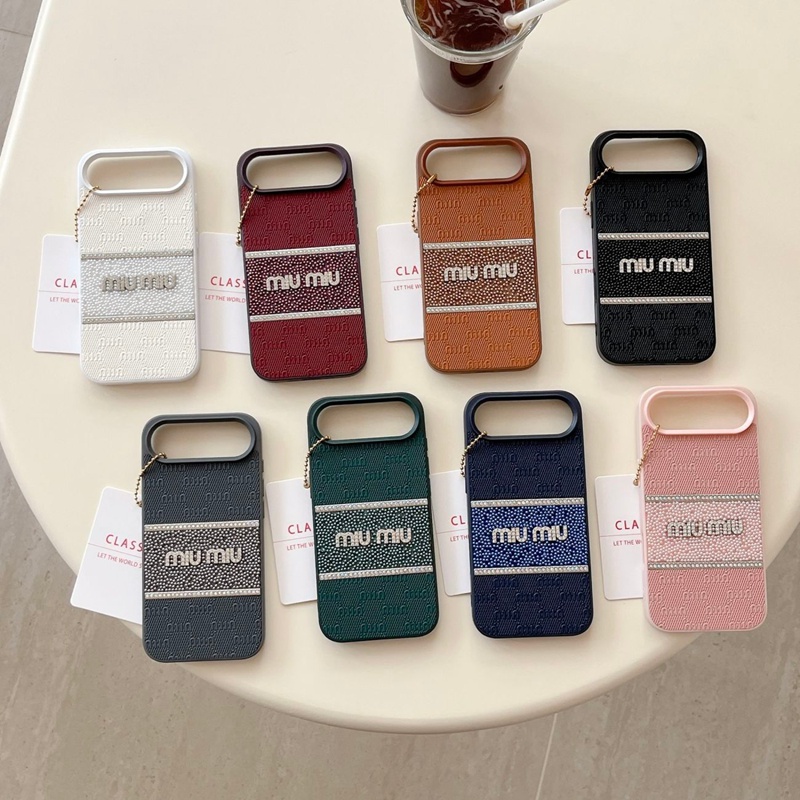 MiuMiuアイフォン16 pro max Air 17 15plus 16プロマックスマホカバー