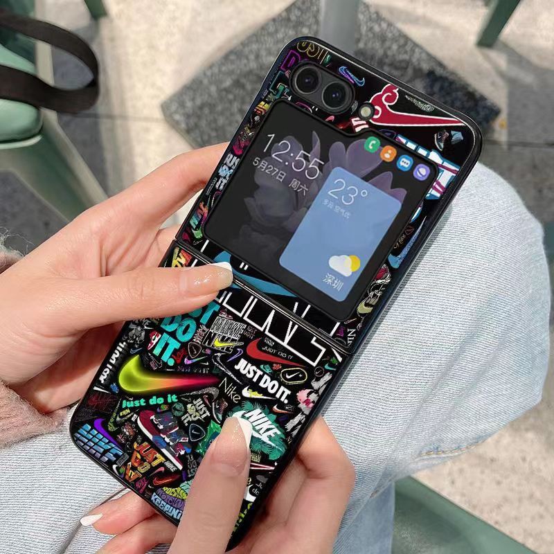 Nike ナイキブランドスマホケース男女兼用かわいいsamsung z flip 5 4ケースカバー激安