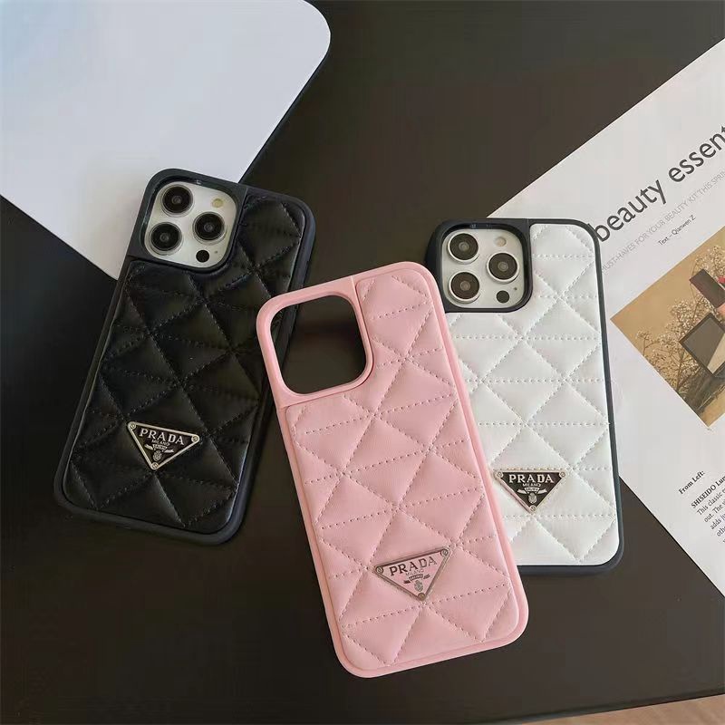 【現行・新品未使用】プラダ iPhone 14pro ケース 三角ロゴ ピンク