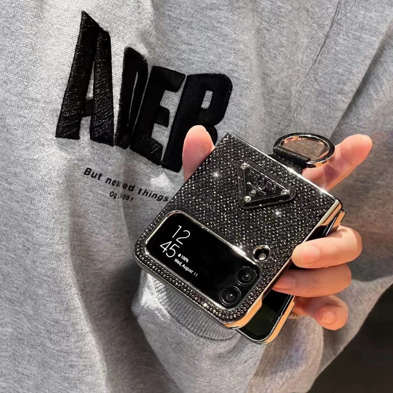 Prada プラダ高級感galaxy z fold5 4 3ケースハイブランドハイブランドGalaxy z flip 5 4 3携帯ケース