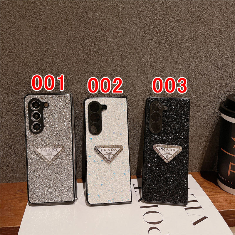 Prada プラダ Galaxy Z Flip6 5 4 3ブランドケースメンズ高級感galaxy z fold5 4 3ケース