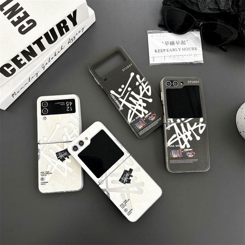 Stussy ステューシー高級感galaxy z fold5 4 3ケースハイブランドかわいいsamsung z fold 5 4 flip5 4ケース