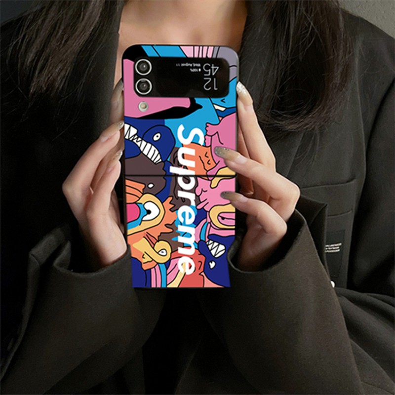 Supreme シュプリーム galaxy z fold5 4 3ケースハイブランドハイブランドGalaxy z flip 5 4 3 6携帯ケース 