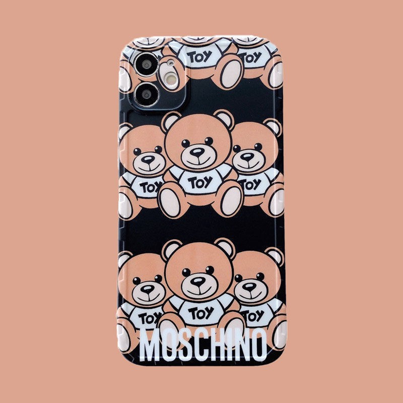 モスキーノMoschinoブランドiphone12pro/12mini/12pro max/11ケース お洒落 ぬいぐるみ熊 芸能人愛用 耐衝撃